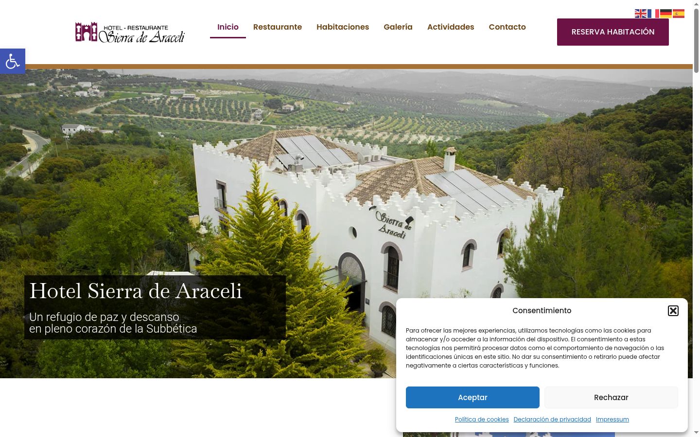 Screenshot tal-banner tal-kunsens muri qabel kwalunkwe interazzjoni