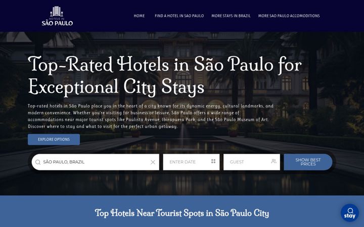 Screenshot of hotelsinsaopaulo.net