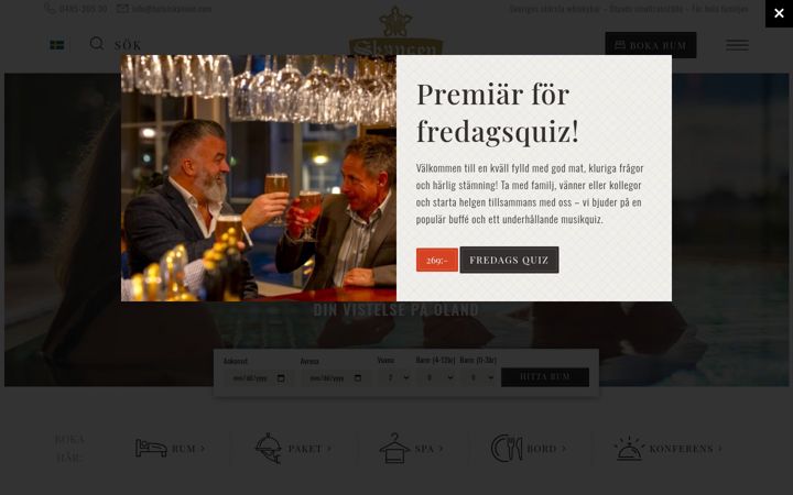 Screenshot of hotelskansen.com