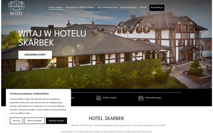 Screenshot of hotelskarbek.pl