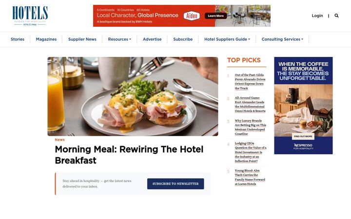 Screenshot of hotelsmag.com