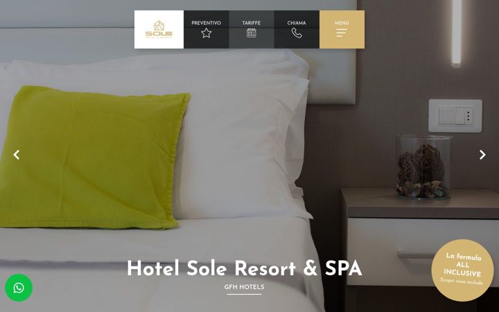 Screenshot of hotelsoleresort.com