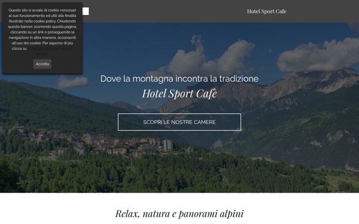 Screenshot of hotelsportcafe.it