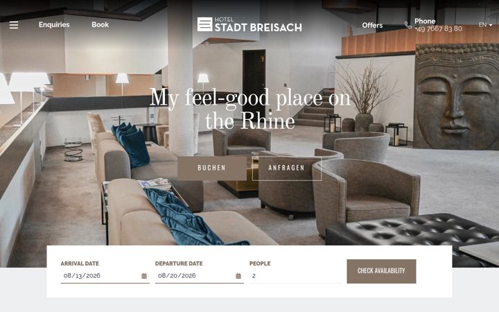 Screenshot of hotelstadtbreisach.de