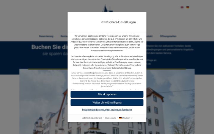 Screenshot of hotelstadttuttlingen.de