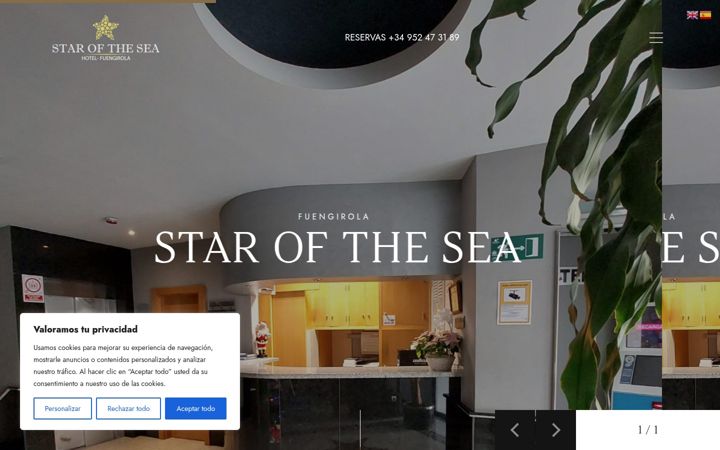 Screenshot of hotelstarofthesea.es