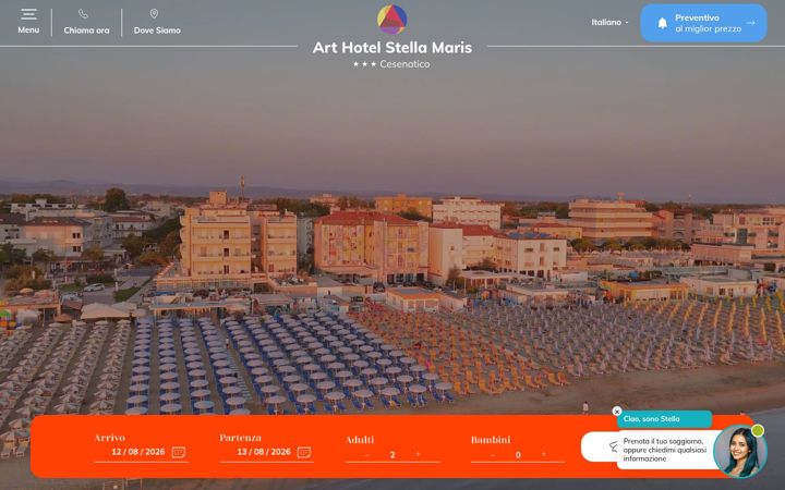 Screenshot of hotelstellamaris.com