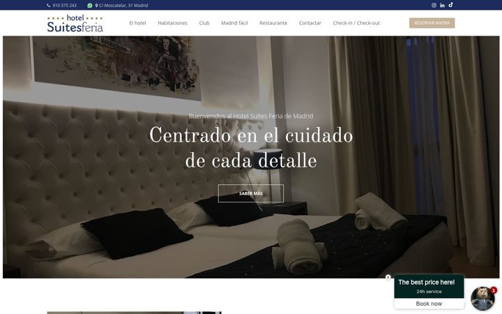 Screenshot of hotelsuitesferiademadrid.com