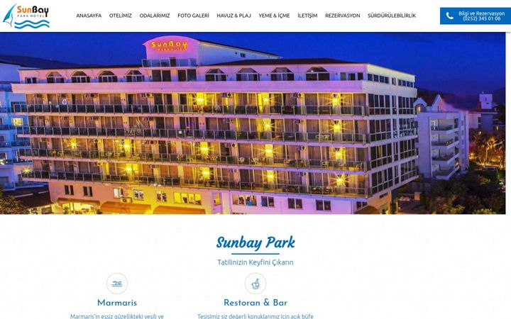 Screenshot of hotelsunbaypark.com