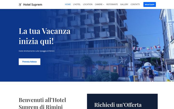 Screenshot of hotelsuprem.it
