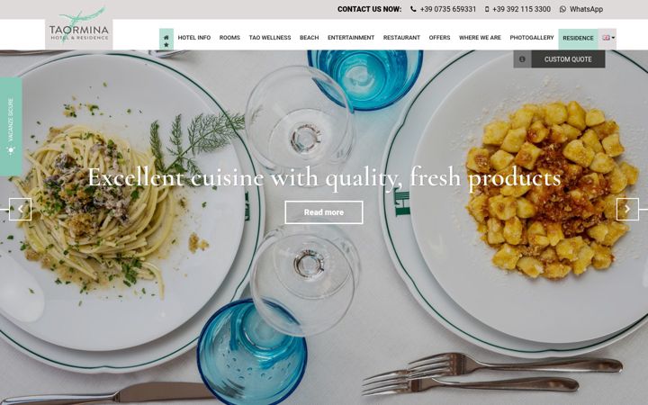 Screenshot of hoteltaormina.it