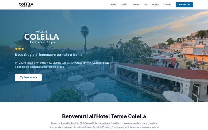 Screenshot of hoteltermecolella.com