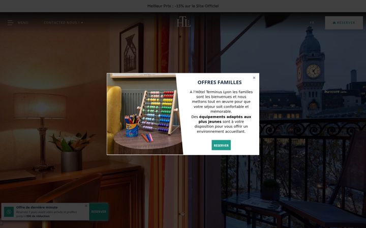 Screenshot of hotelterminuslyon.com