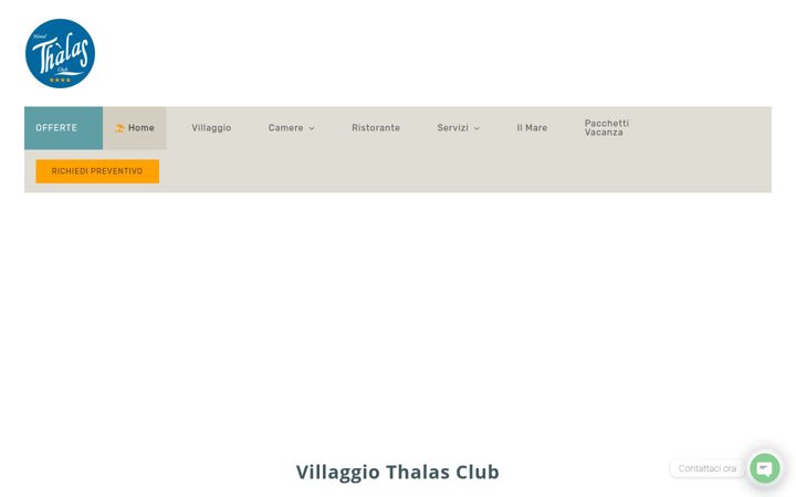 Screenshot of hotelthalas.it