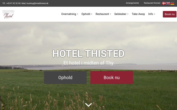 Screenshot of hotelthisted.dk