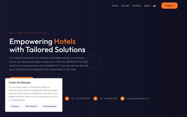 Screenshot of hoteltoolz.com