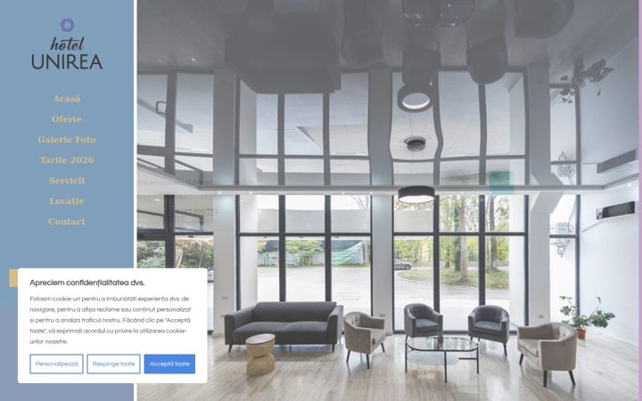 Screenshot of hotelunireamamaia.ro