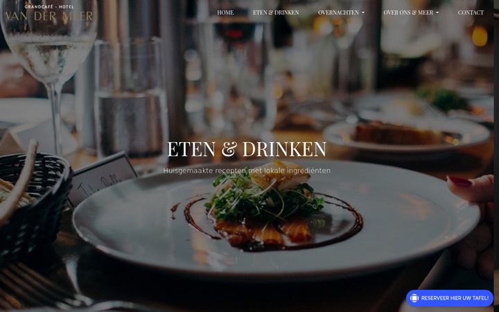 Screenshot of hotelvandermeer.nl