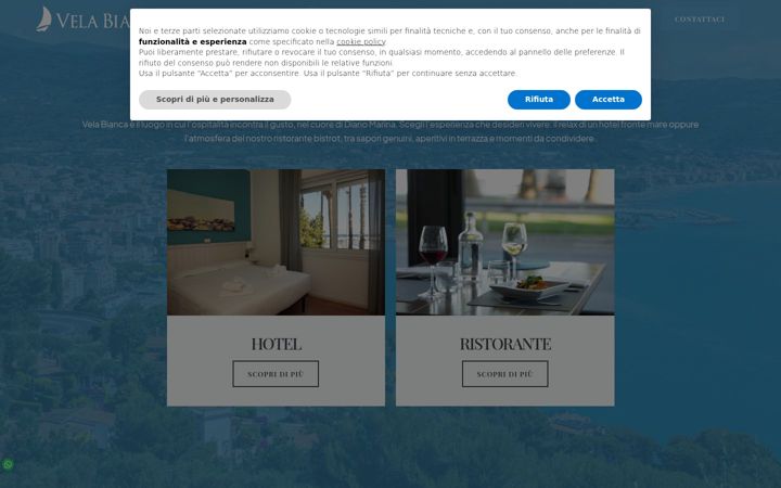 Screenshot of hotelvelabianca.it