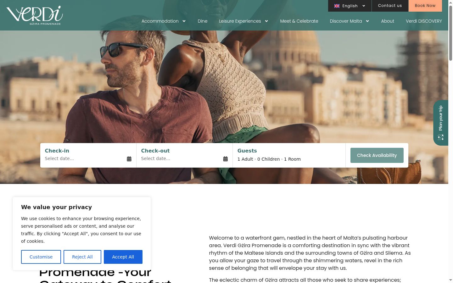 Screenshot van de toestemmingsbanner zoals getoond vóór enige interactie