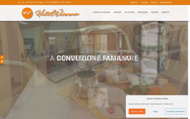 Screenshot of hotelviennamisano.it