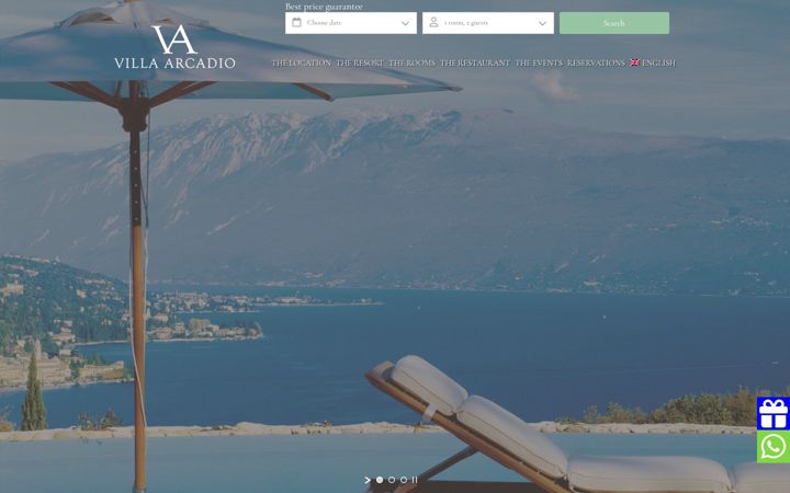 Screenshot of hotelvillaarcadio.it