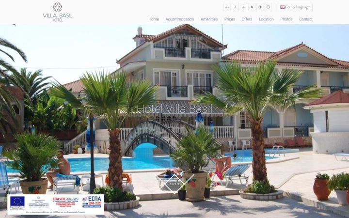 Screenshot of hotelvillabasil.com