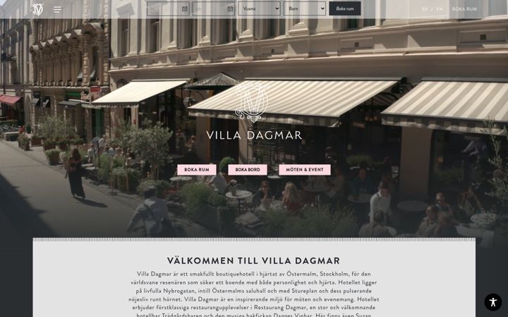 Screenshot of hotelvilladagmar.com