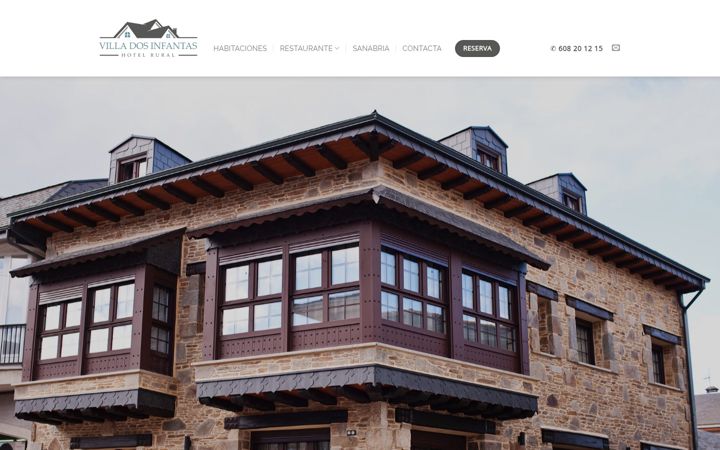 Screenshot of hotelvilladosinfantas.es