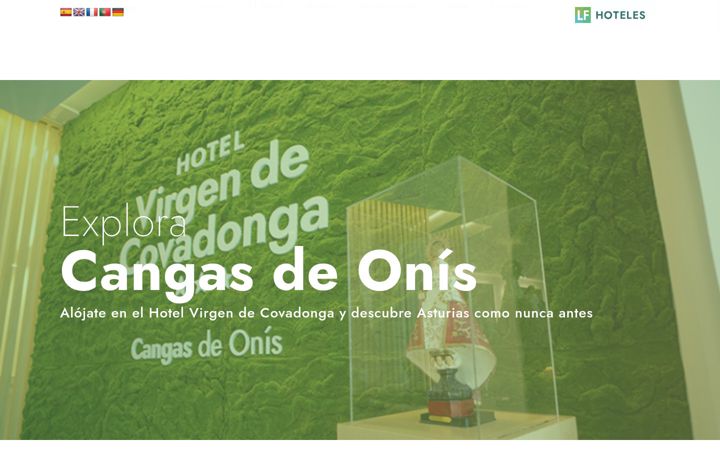 Captura de ecrã de hotelvirgendecovadonga.es