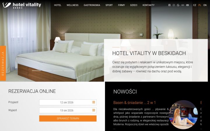 Screenshot of hotelvitality.pl