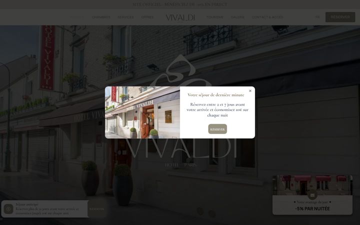 Screenshot of hotelvivaldi.com