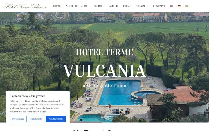 Screenshot of hotelvulcania.it