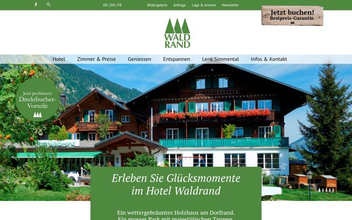 Screenshot of hotelwaldrand.ch