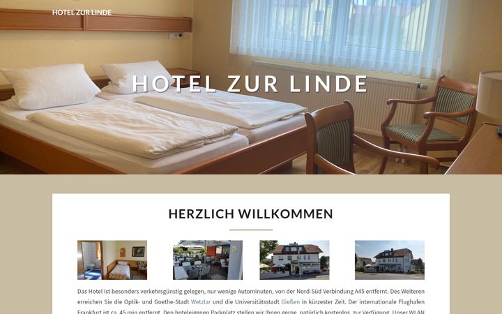 Screenshot of hotelzur-linde.de