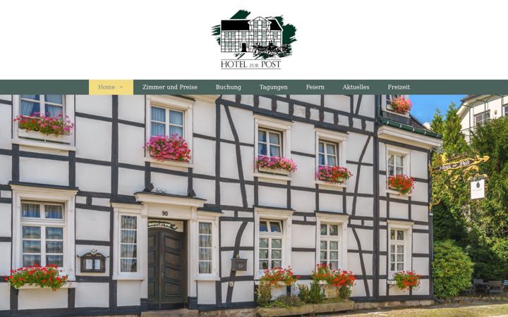 Screenshot of hotelzurpost-wermelskirchen.de