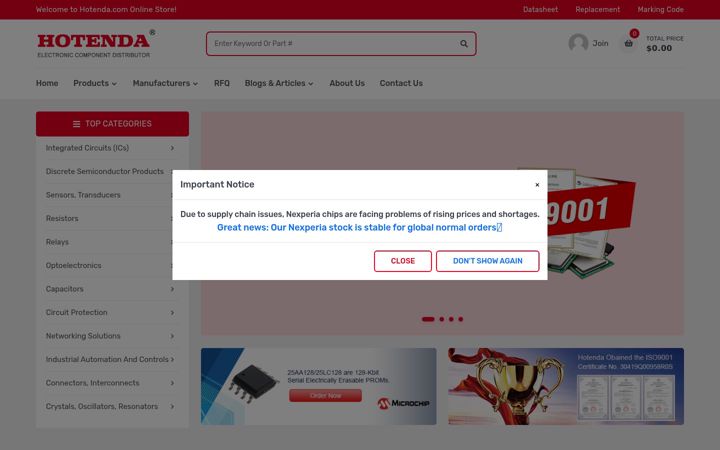 Screenshot of hotenda.com