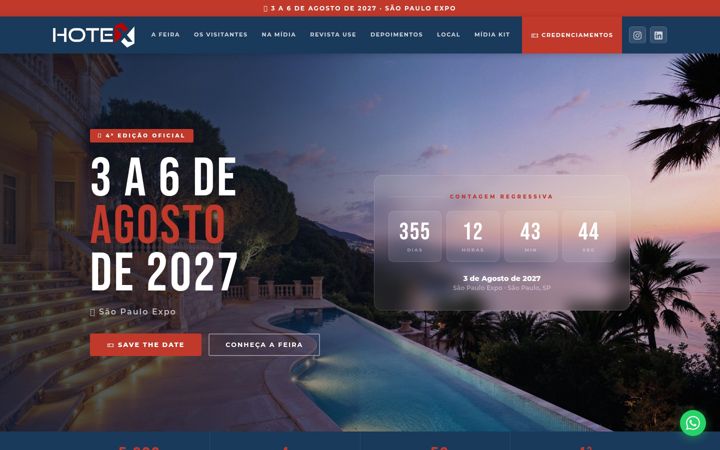 Screenshot of hotex.com.br