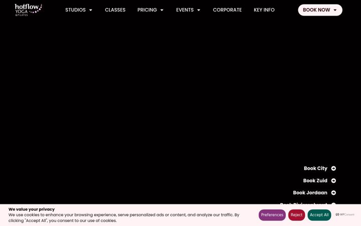 Screenshot of hotflowyoga.nl