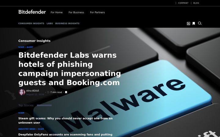 Screenshot of hotforsecurity.com