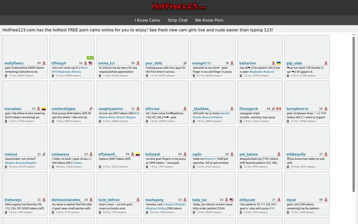 Screenshot of hotfree123.com