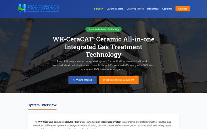 Screenshot of hotgasfiltration.com