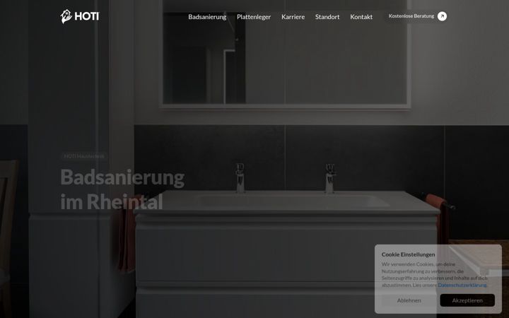 Screenshot of hoti-haustechnik.ch