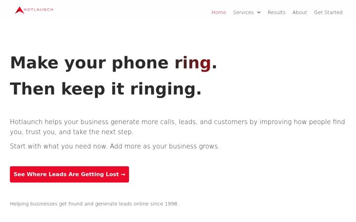 Screenshot of hotlaunch.com