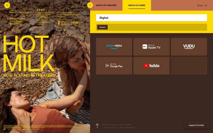 Screenshot of hotmilkmovie.com