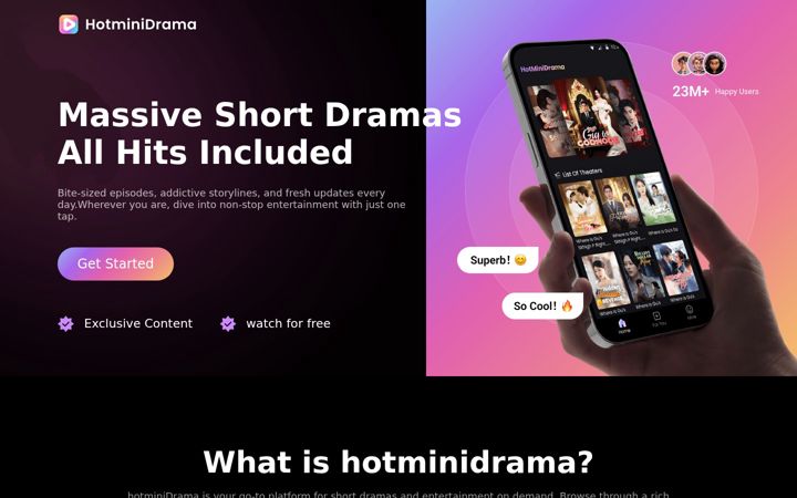 Zrzut ekranu hotminidrama.com