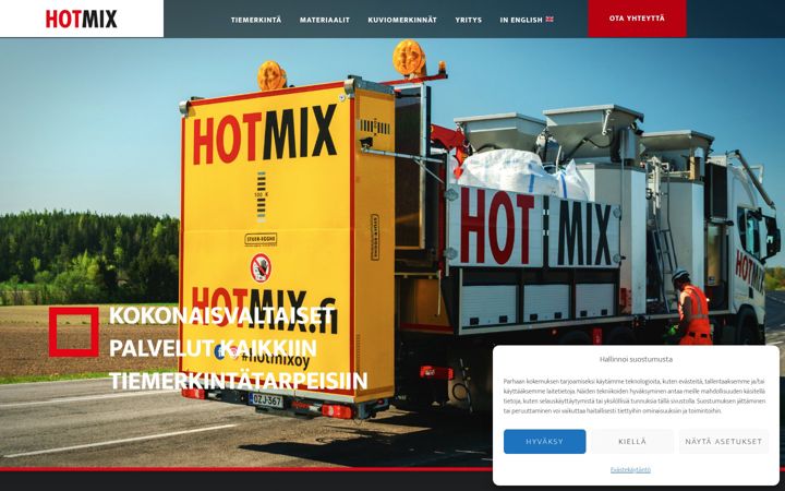 Screenshot of hotmix.fi