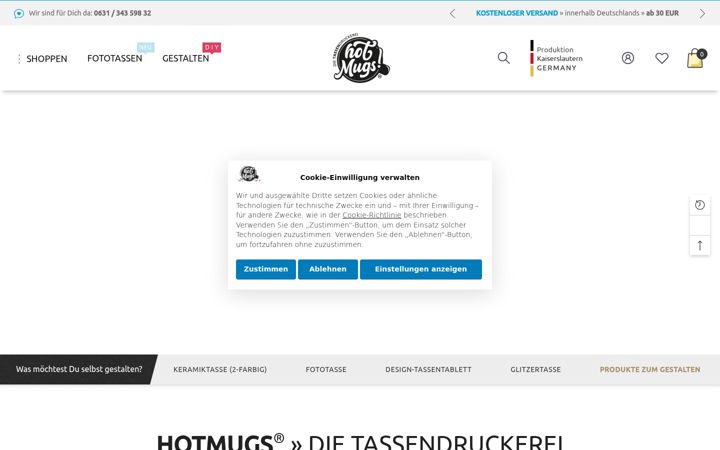Screenshot of hotmugs.de