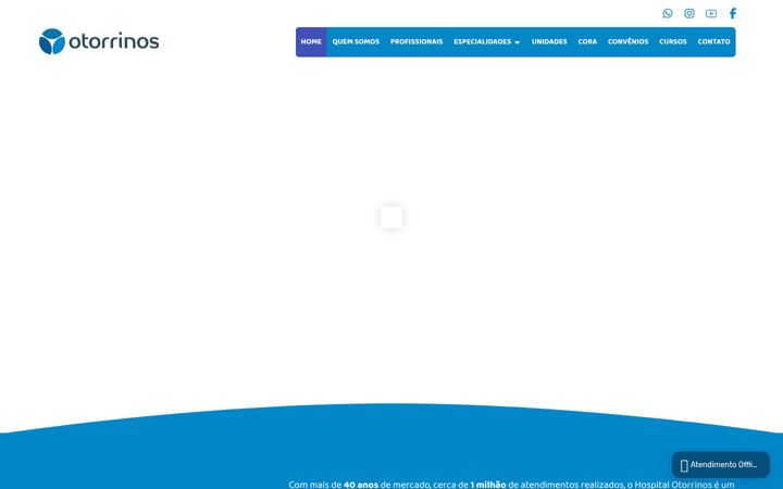 Screenshot of hotorrinos.com.br