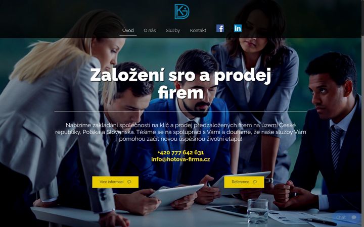 Screenshot of hotova-firma.cz